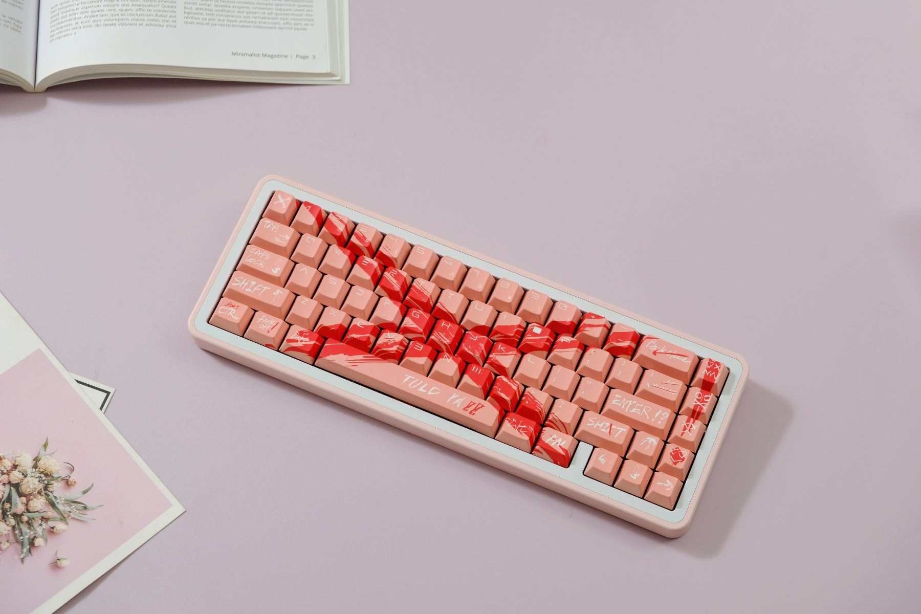 AiFei Invalid Oppose Pink PBT Cherry Keycaps - AiFeiKeycap