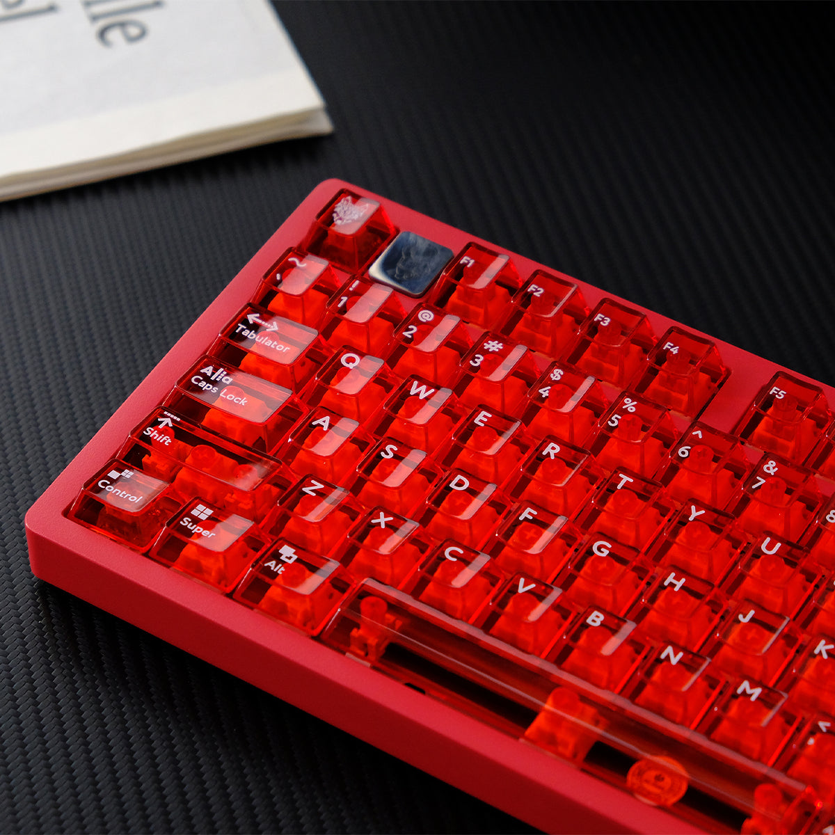 AiFei Keycap Red Clear Matte Keycap 114 Keys PC Material Pad Printing Original Factory Height Adaptation 61/75/87