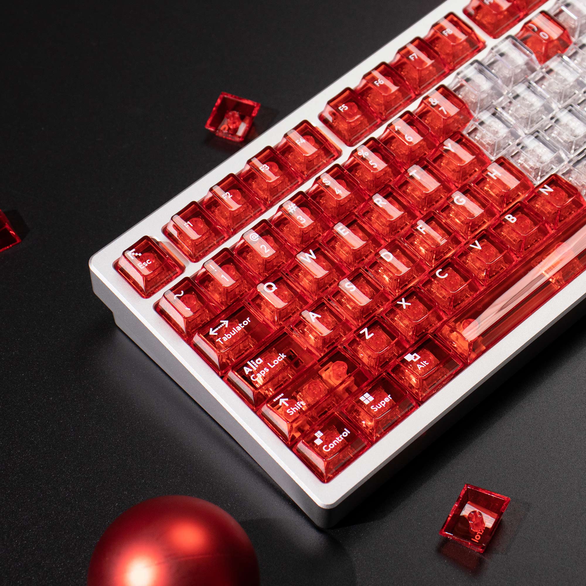 Aifei Keycap Cupid Heart Transparent 135 Keys PC Cherry Profile Set