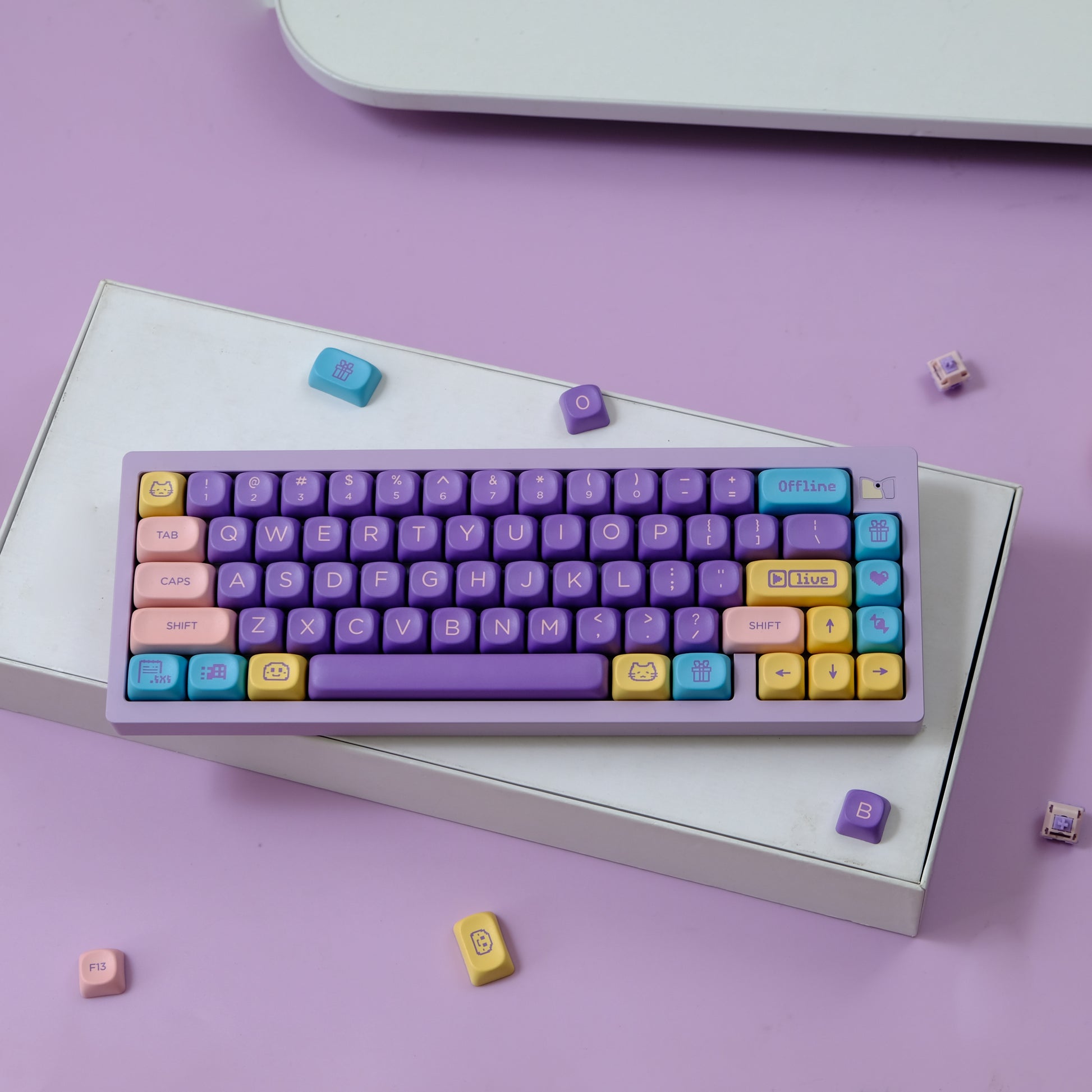 Assorted Candy Moa PBT Cherry Keycaps - AiFeiKeycap