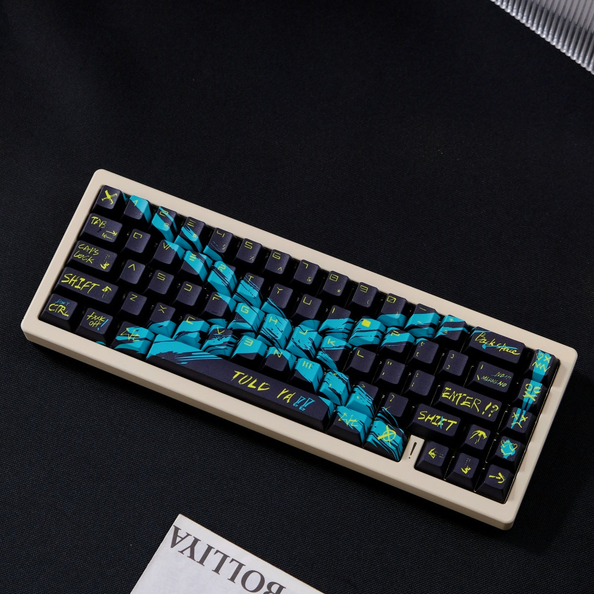 AiFei Invalid Oppose Black & Green PBT Cherry Keycaps - AiFeiKeycap