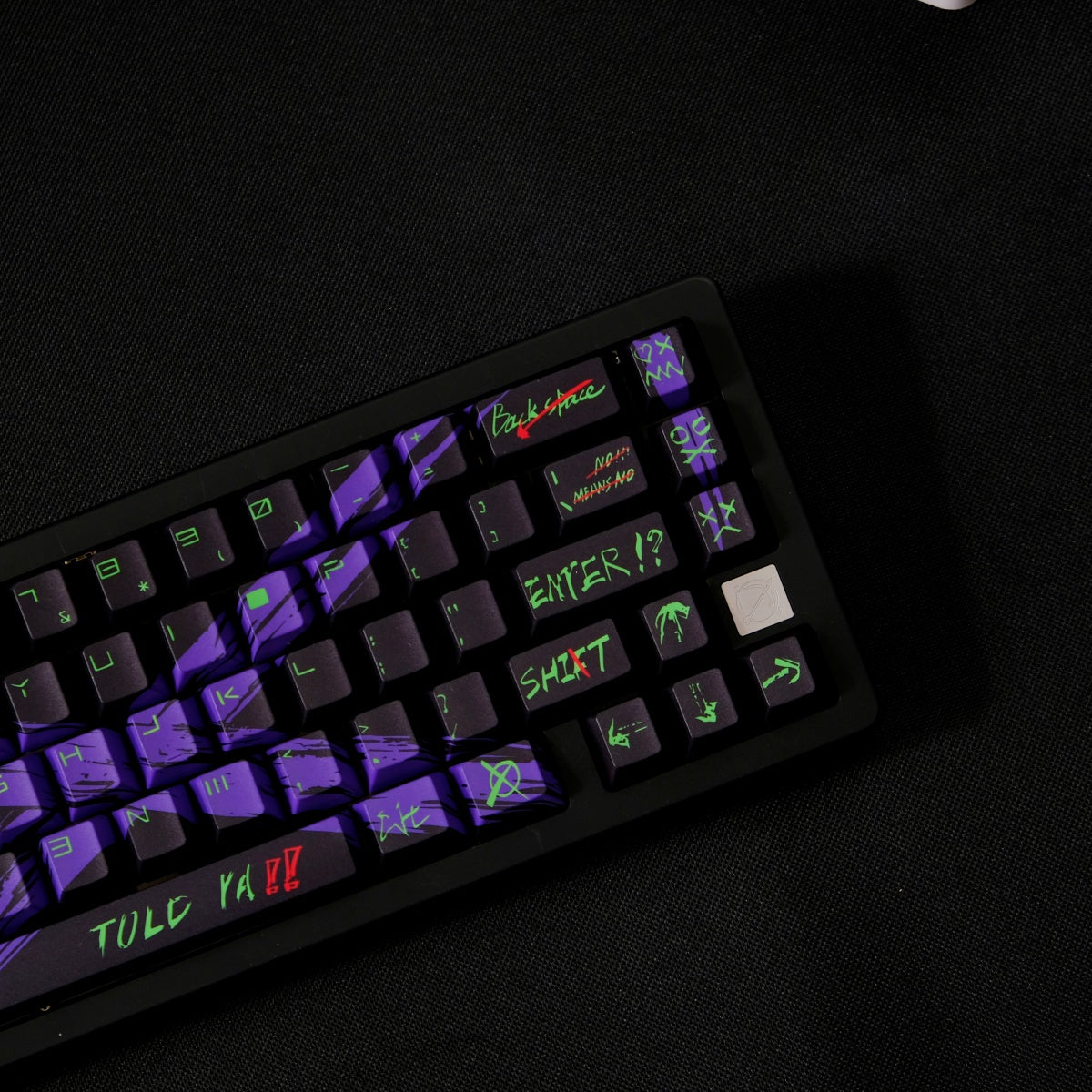 AiFei Invalid Oppose Black & Purple PBT Cherry Keycaps - AiFeiKeycap