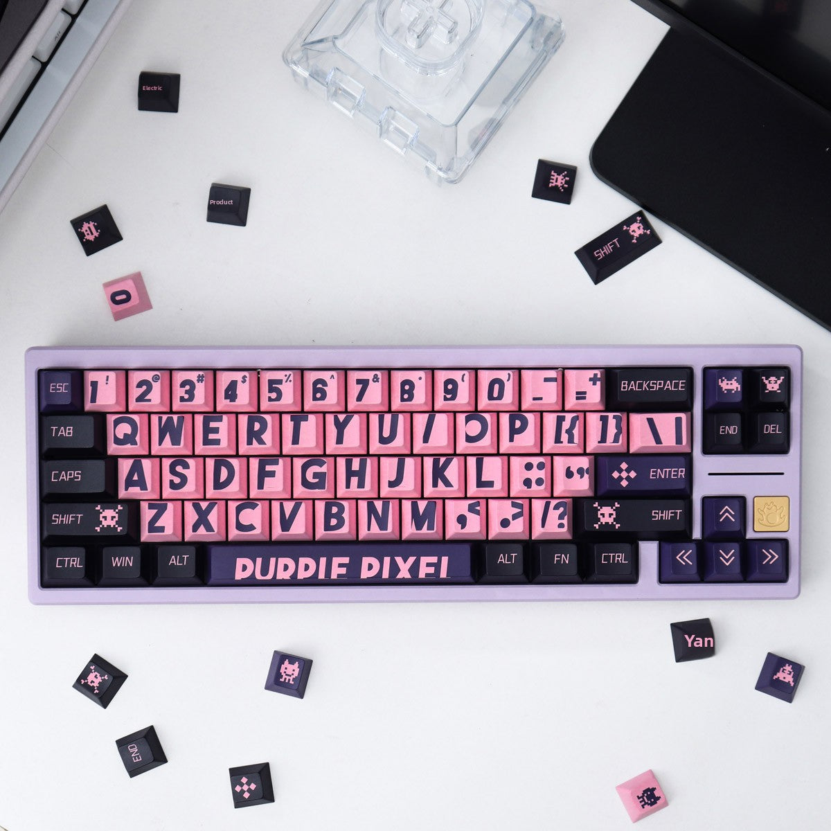 Aifei Keycap Black Gold/Blue/Purple/Red Pink PBT Cherry Profile Set