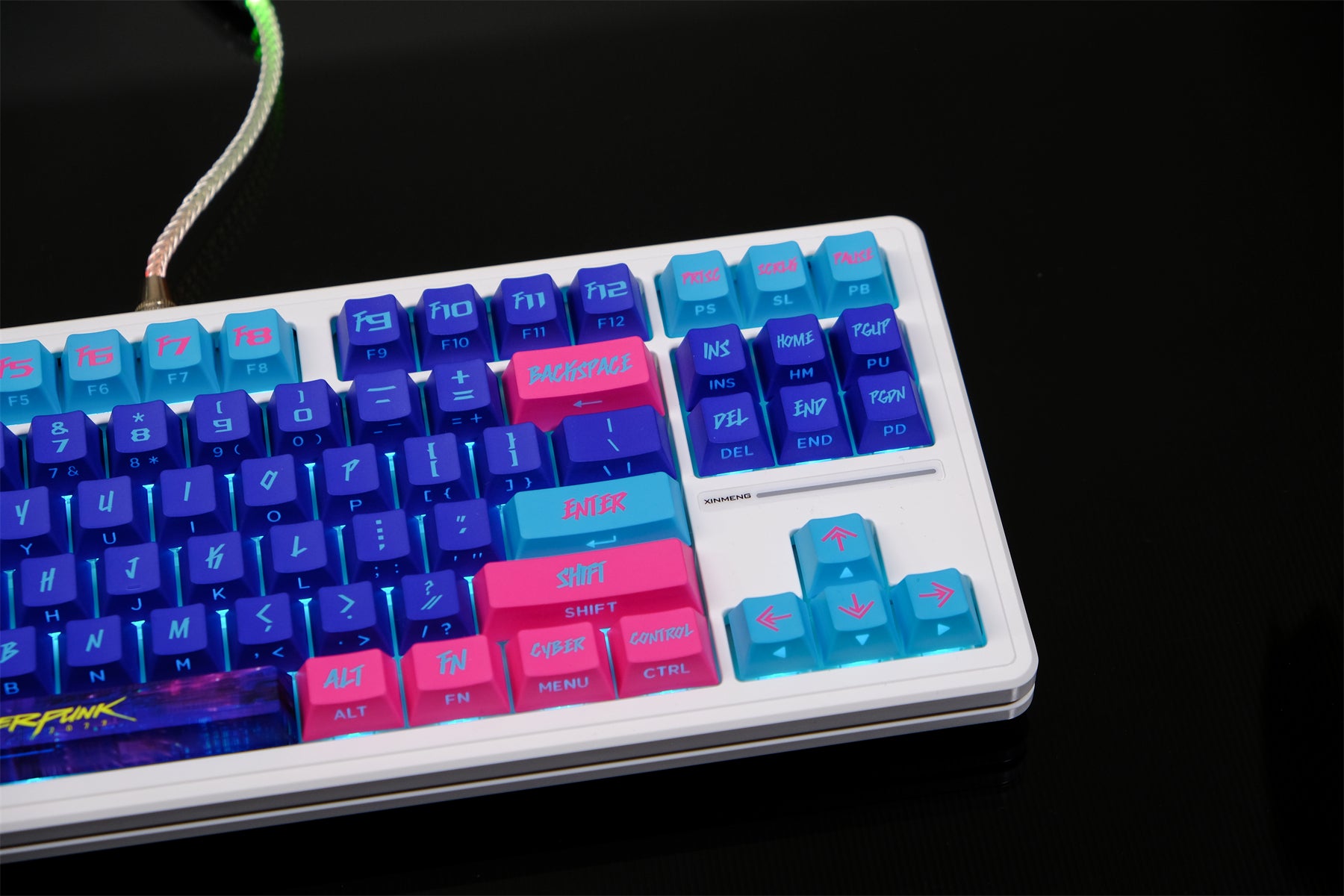 AiFei Pink Translucent 2077 PBT Cherry Keycaps - AiFeiKeycap