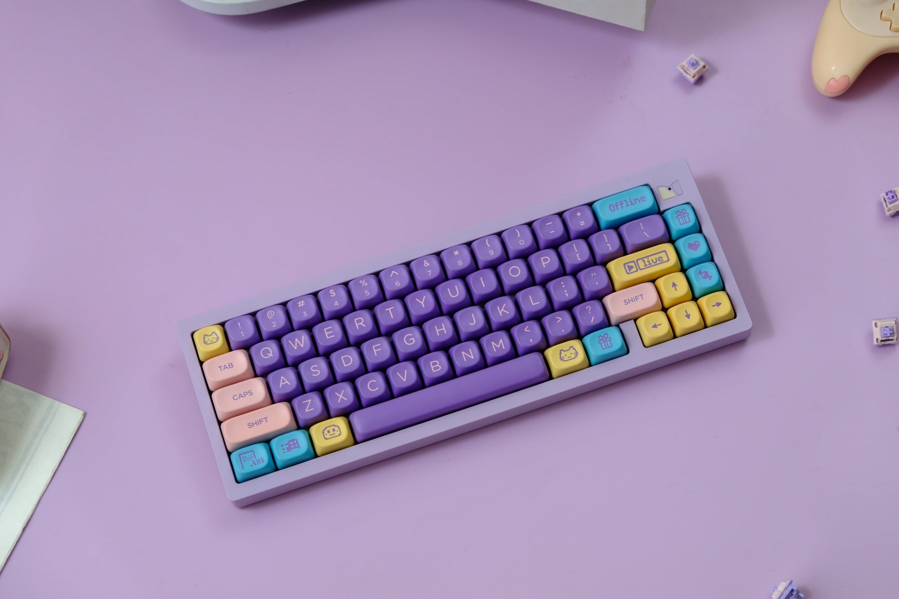 Assorted Candy Moa PBT Cherry Keycaps - AiFeiKeycap