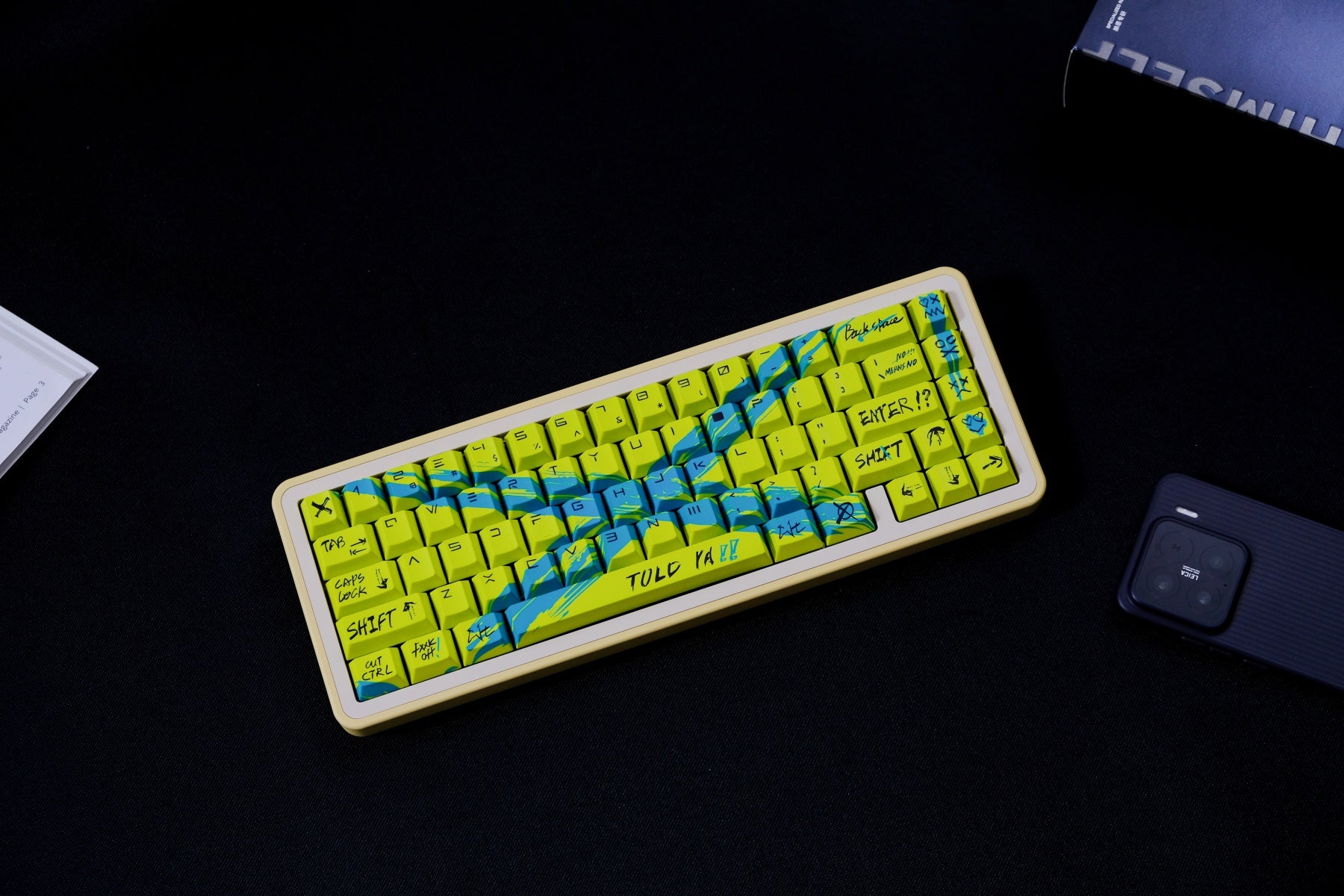 AiFei Invalid Oppose Yellow PBT Cherry Keycaps - AiFeiKeycap