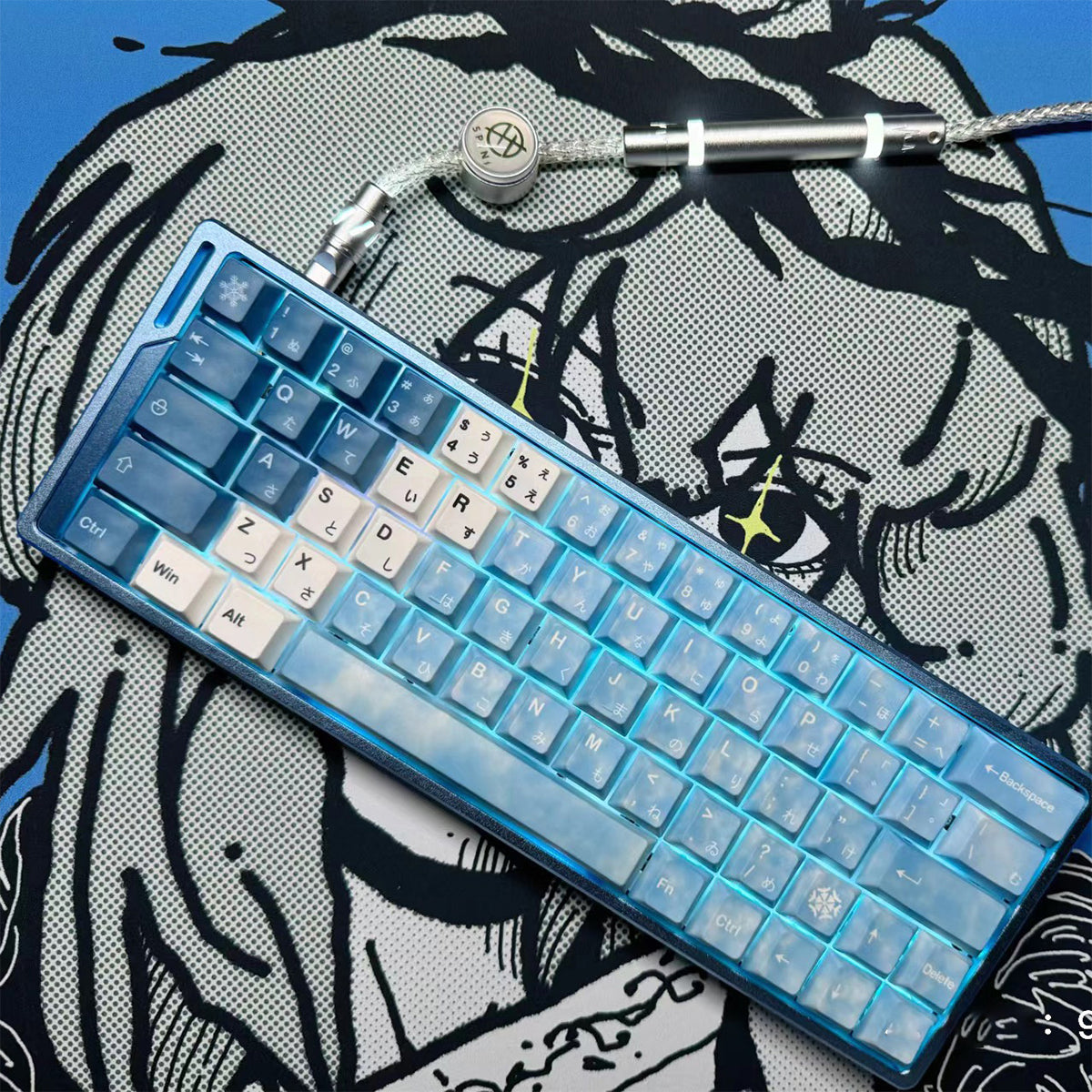 Aifei Keycap Snow Maiden Gradient PBT Dye-Sub OEM Profile Keycaps