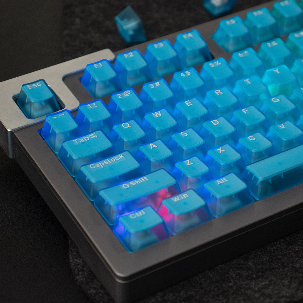 Aifei Keycap Clear Glacier Transparent 130-Key OEM Dual-Color Set