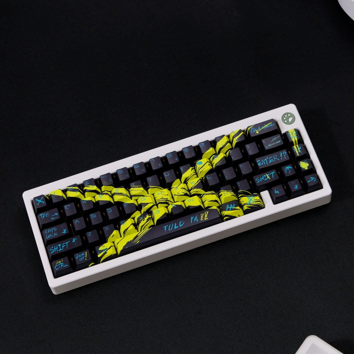 AiFei Invalid Oppose Black & Yellow PBT Cherry Keycaps - AiFeiKeycap