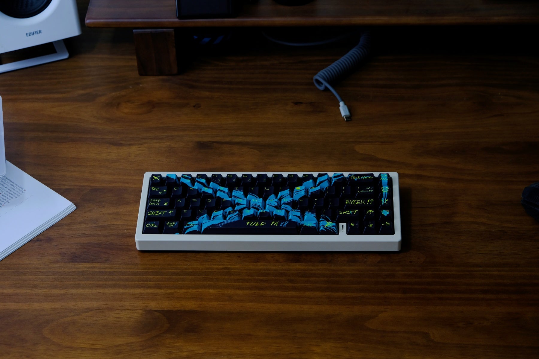 AiFei Invalid Oppose Black & Green PBT Cherry Keycaps - AiFeiKeycap