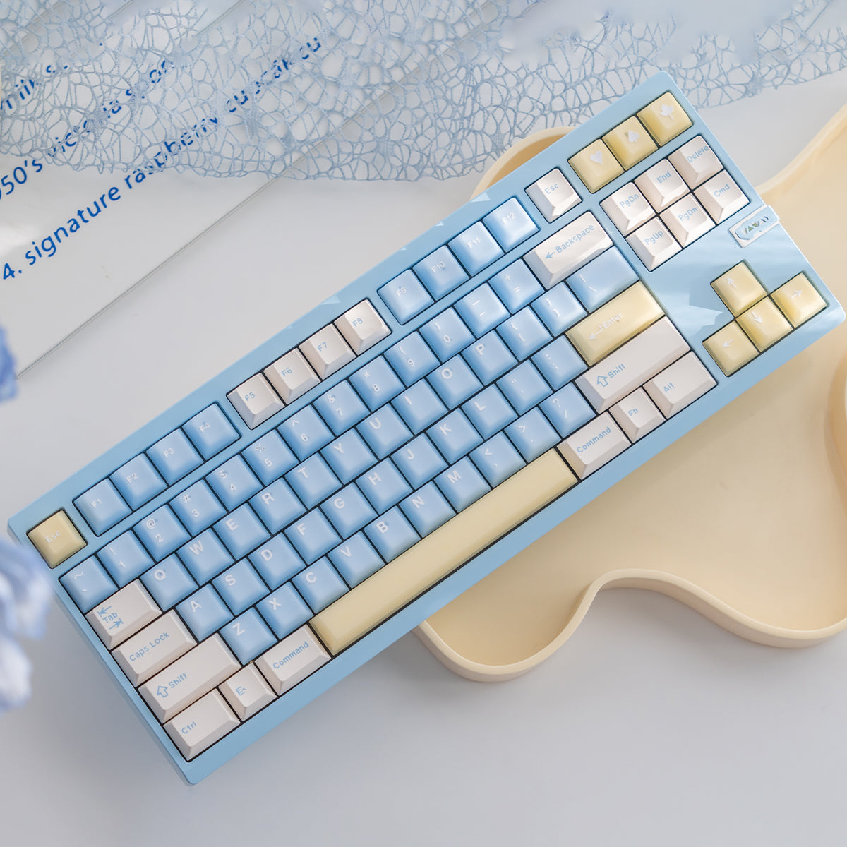 Aifei Keycap White Peach Oolong & Sea Salt Soda Semi-Transparent Set