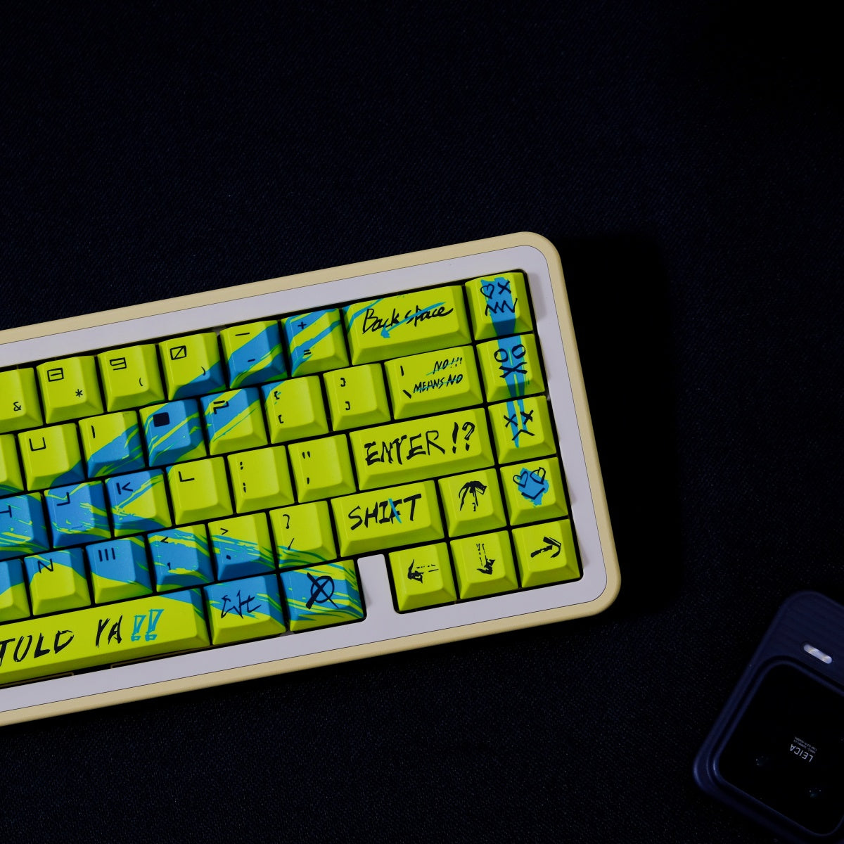 AiFei Invalid Oppose Yellow PBT Cherry Keycaps - AiFeiKeycap