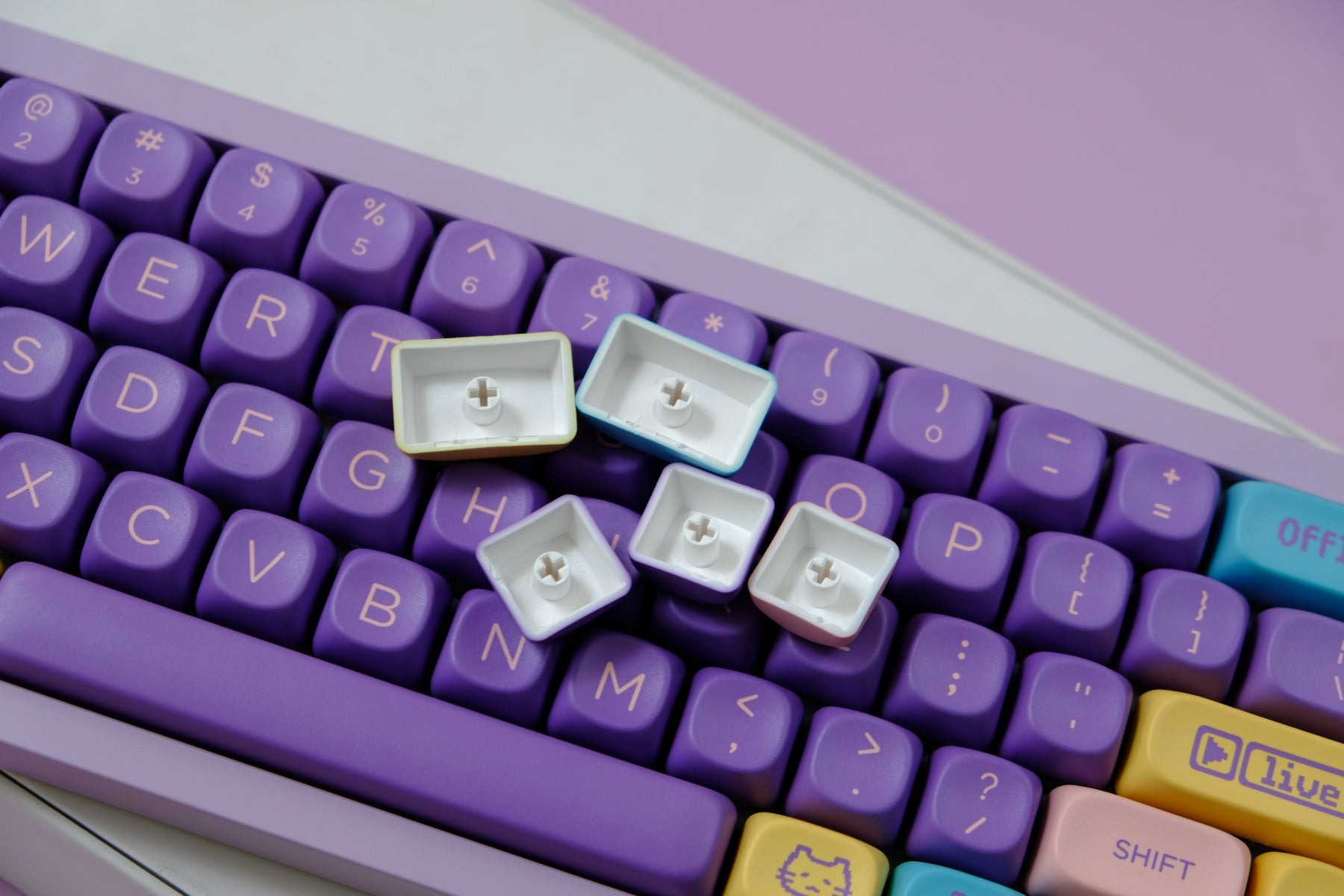 Assorted Candy Moa PBT Cherry Keycaps - AiFeiKeycap