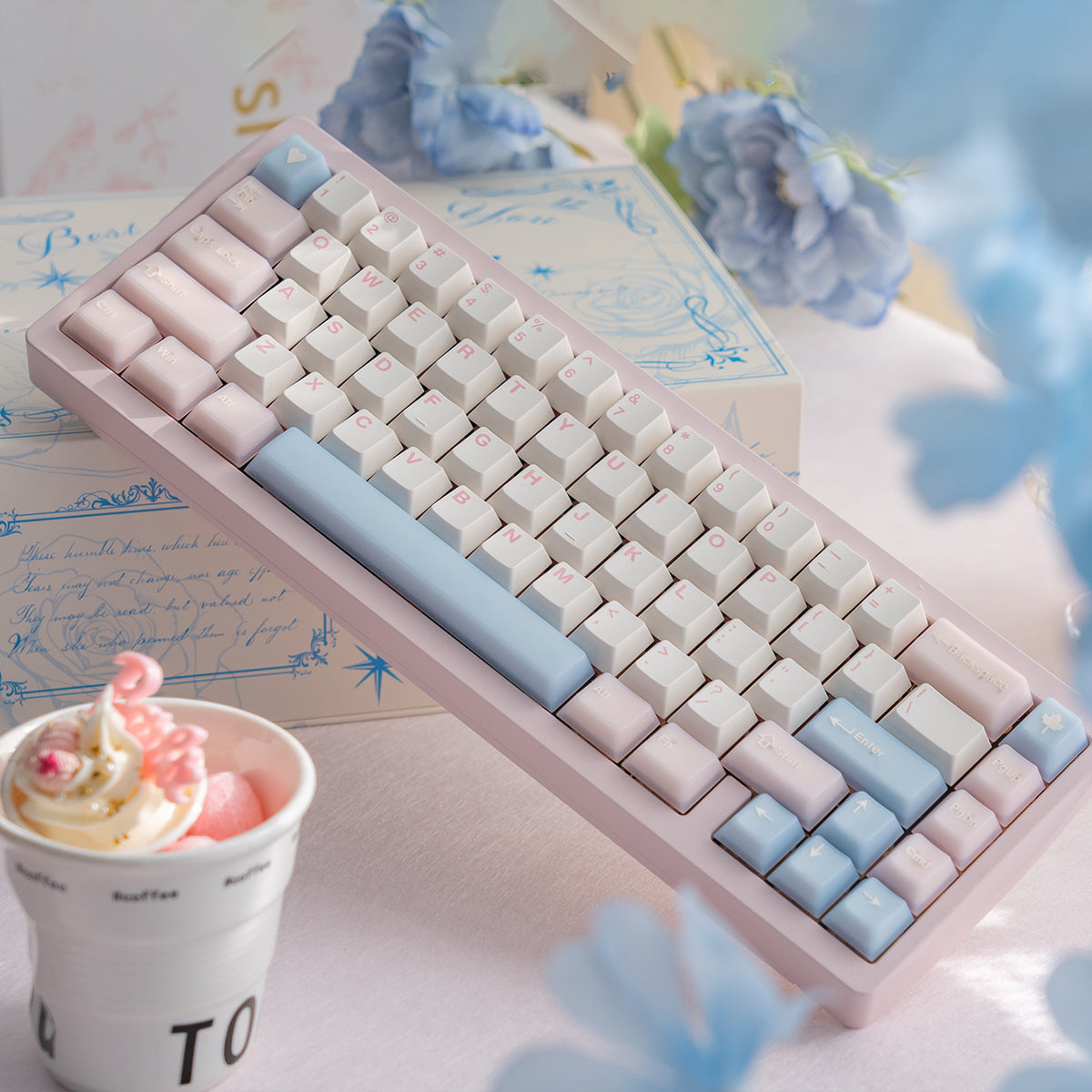 Aifei Keycap White Peach Oolong & Sea Salt Soda Semi-Transparent Set