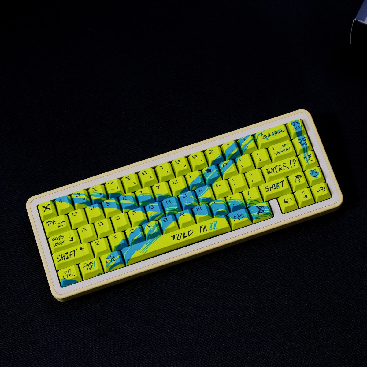 AiFei Invalid Oppose Yellow PBT Cherry Keycaps - AiFeiKeycap
