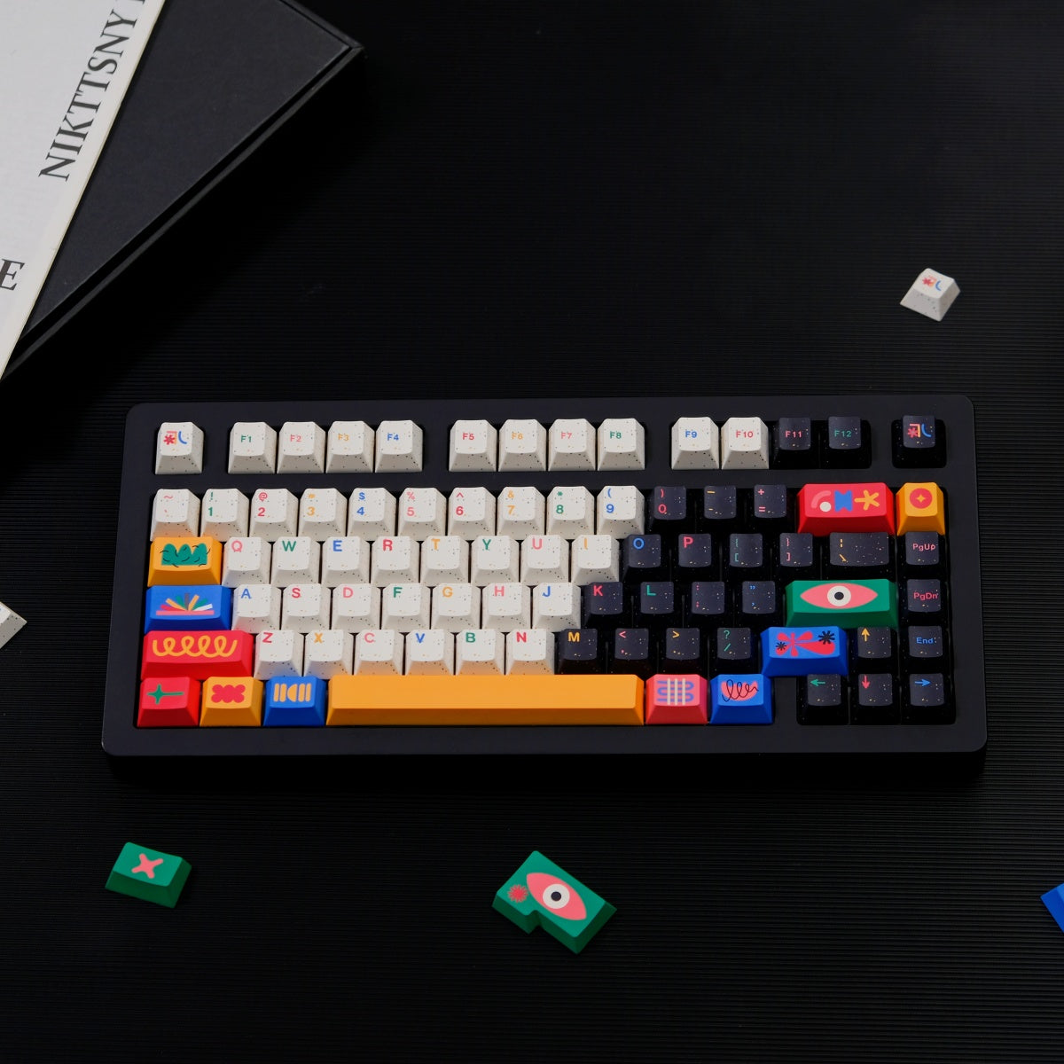 Motfi Theme PBT Cherry Profile Keycaps – Dye-Sub Set for Wooting & Rain75 - AiFeiKeycap
