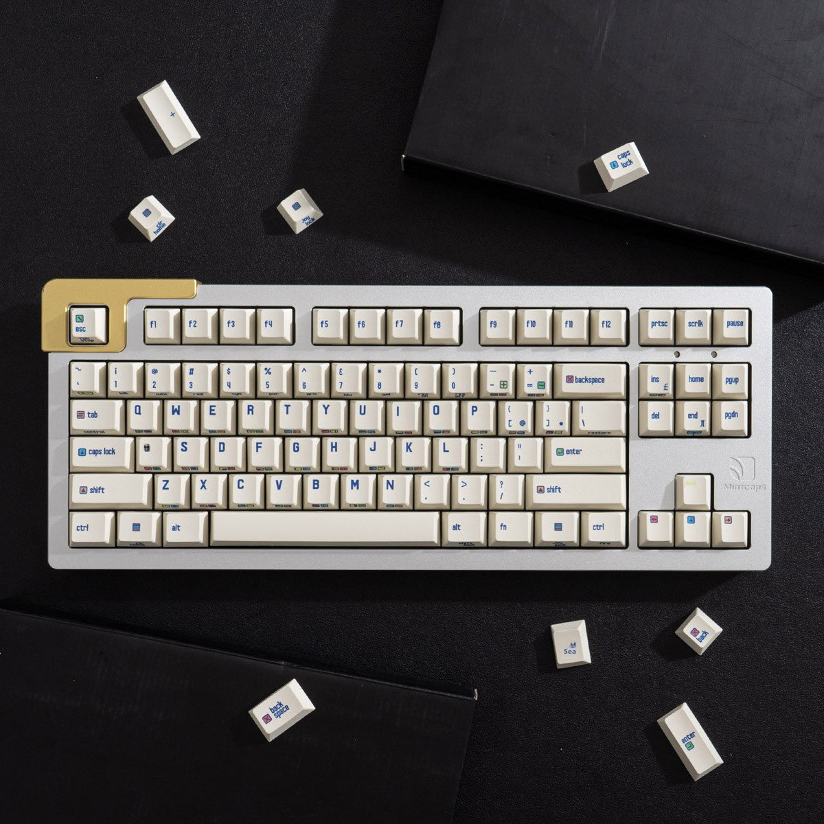 AiFei Keycap C64R2 153-Key Side-Printed PBT Cherry Profile Set