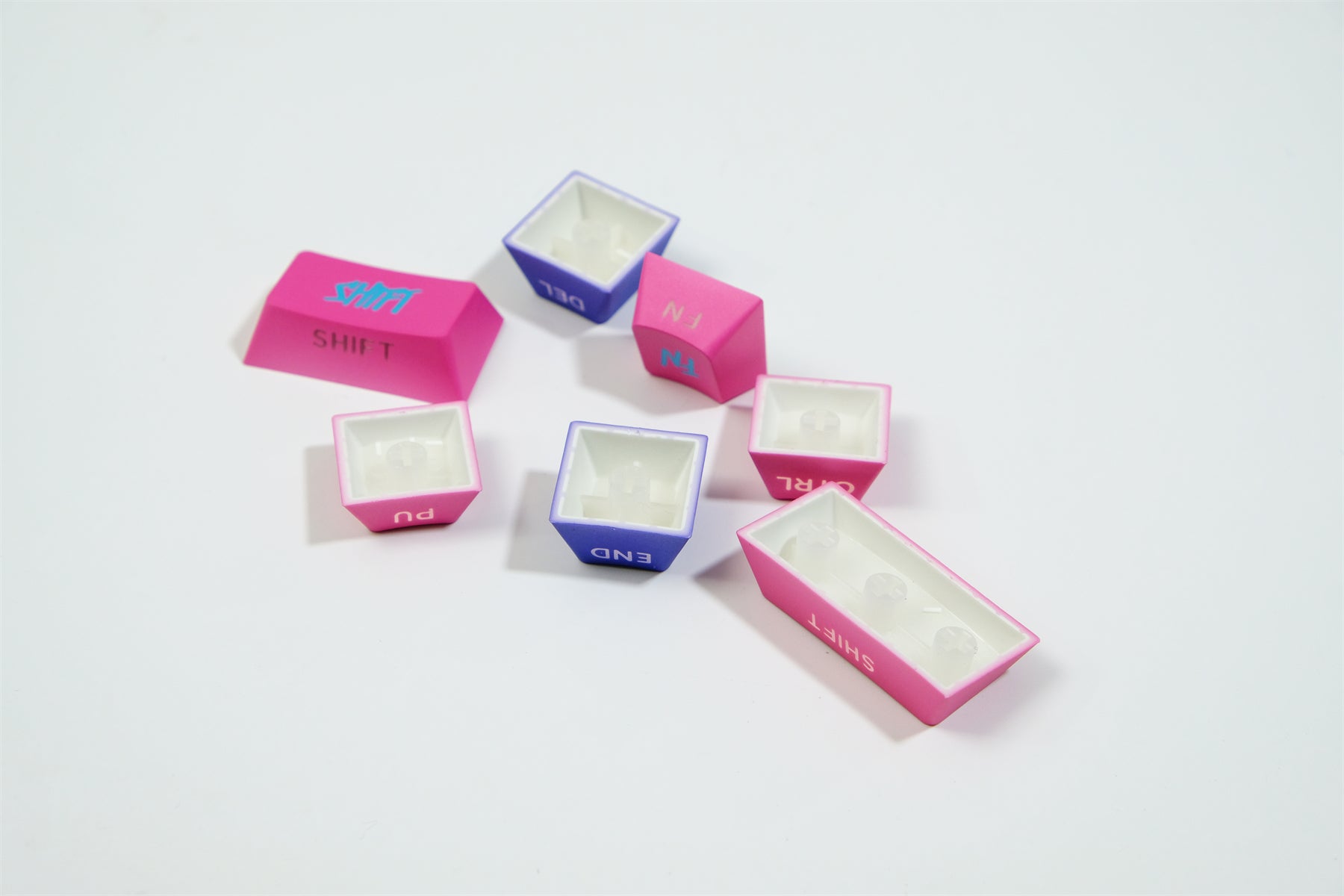 AiFei Pink Translucent 2077 PBT Cherry Keycaps - AiFeiKeycap