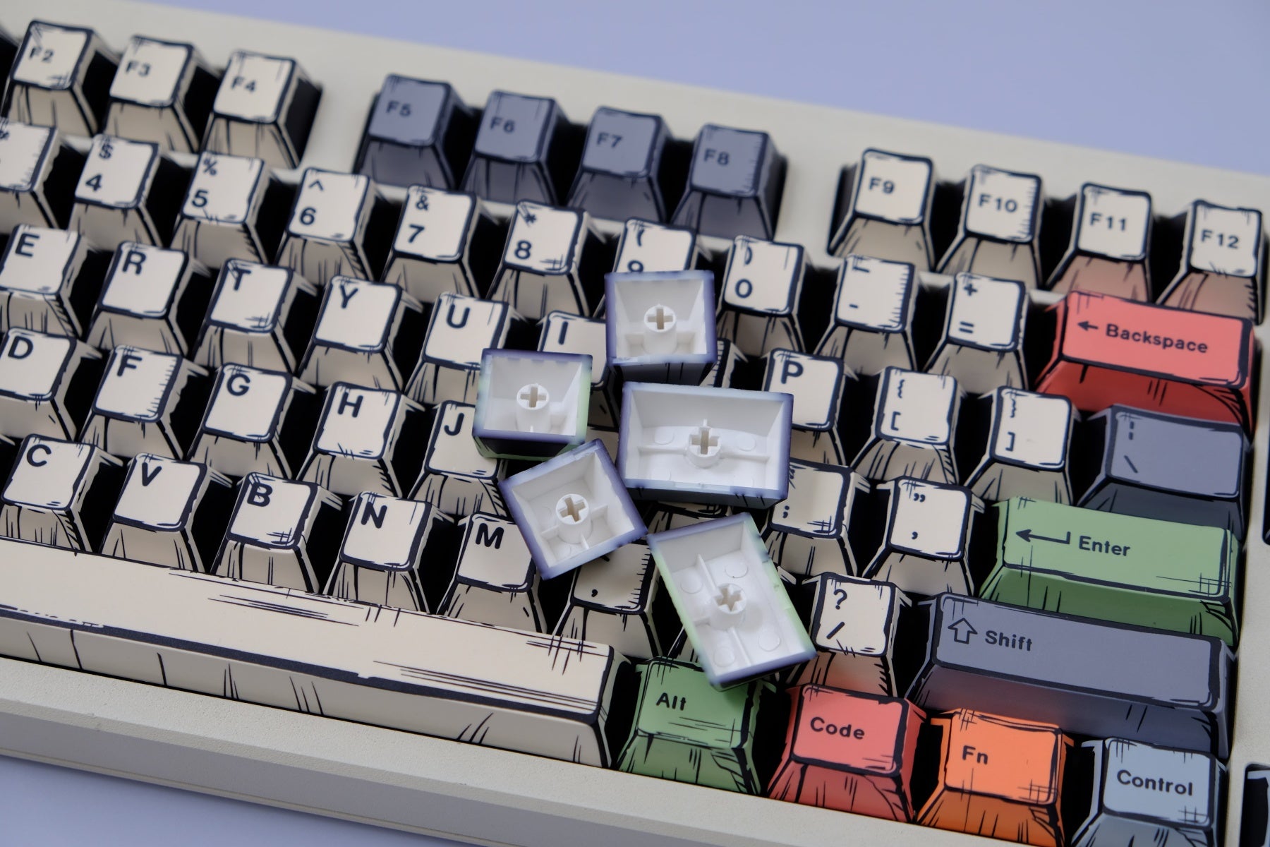 AiFei Canvas Comic PBT Cherry Keycaps - AiFeiKeycap