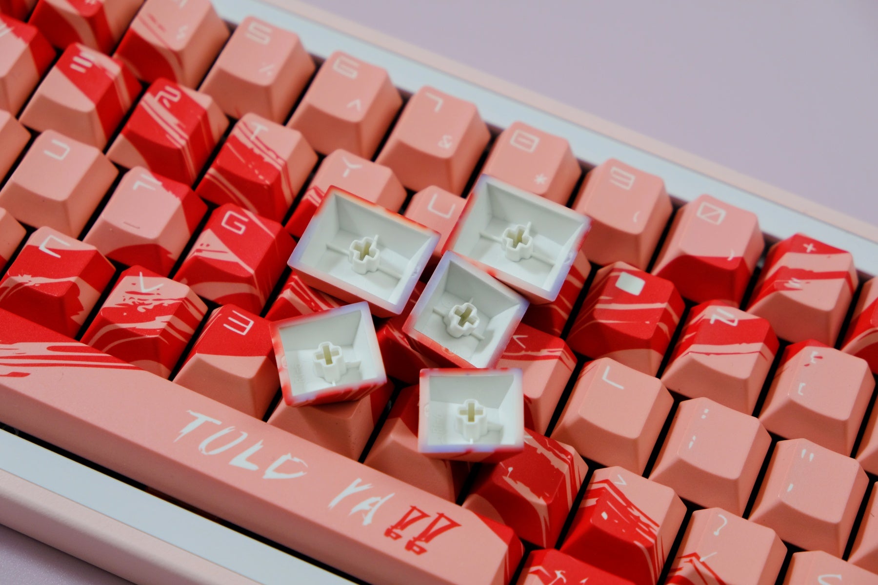 AiFei Invalid Oppose Pink PBT Cherry Keycaps - AiFeiKeycap