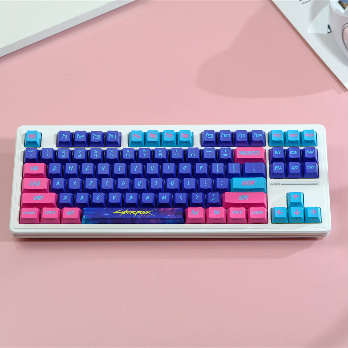 AiFei Pink Translucent 2077 PBT Cherry Keycaps - AiFeiKeycap