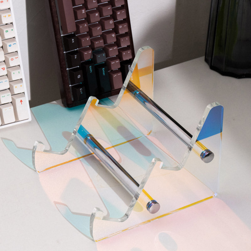 AiFei Double-Layer Acrylic Mechanical Keyboard Display Stand Transparent RGB