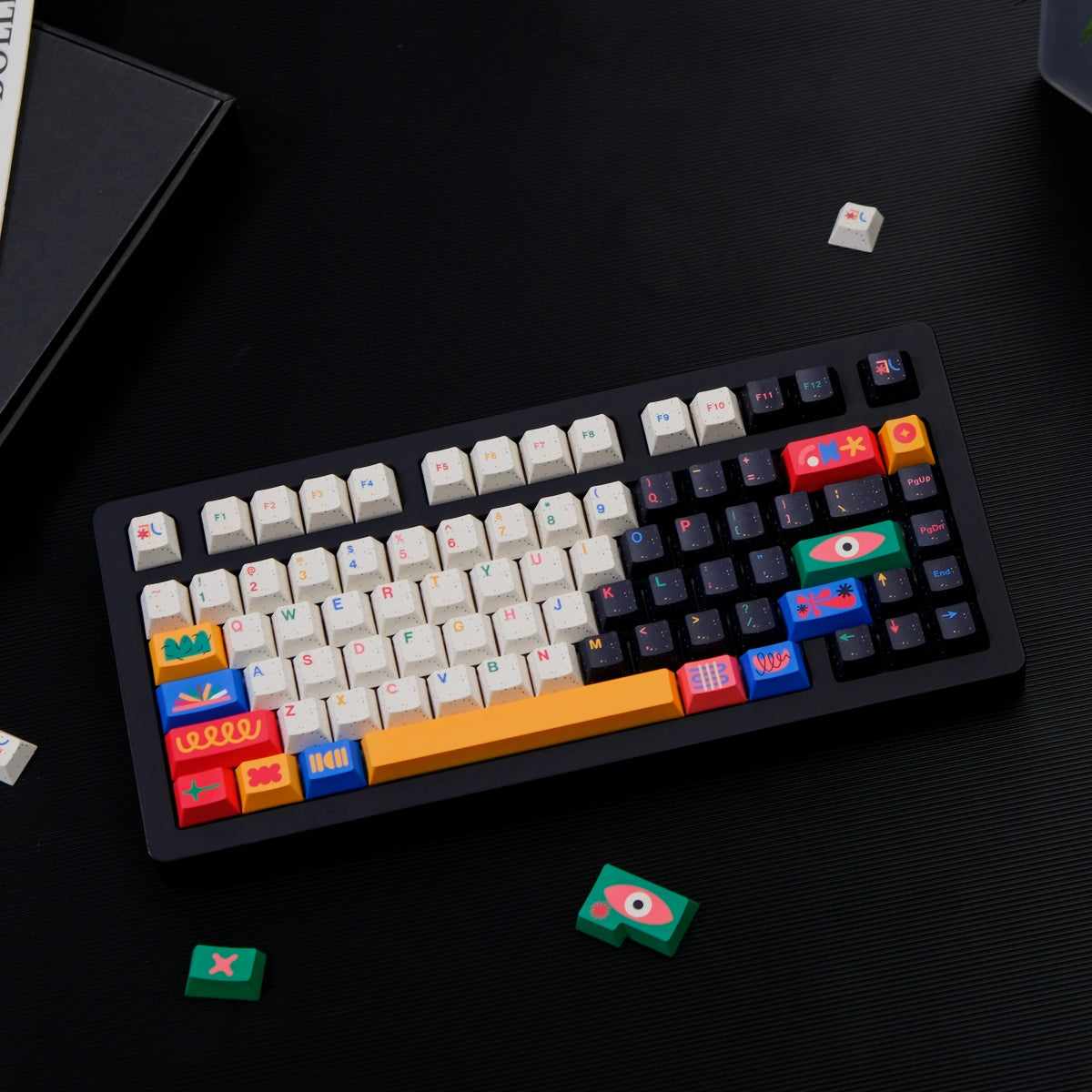 Motfi Theme PBT Cherry Profile Keycaps – Dye-Sub Set for Wooting & Rain75 - AiFeiKeycap