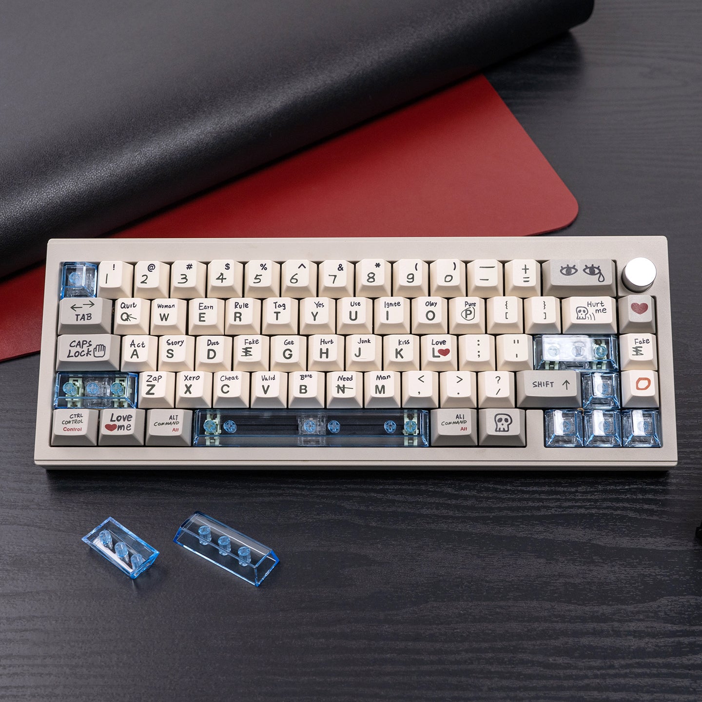 Aifei Keycap Mint Candy Red/Blue/Pink Transparent Cherry Profile
