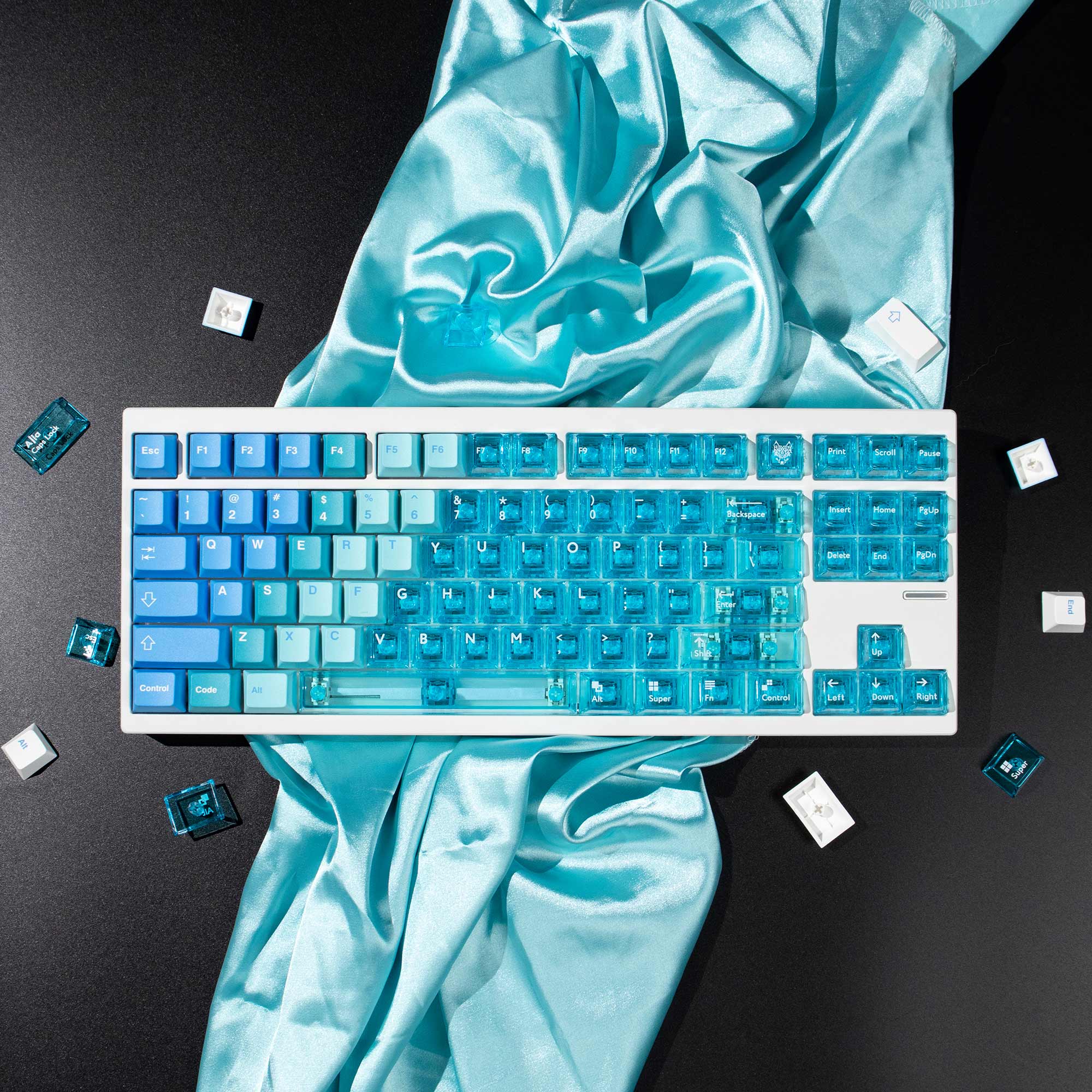Aifei Keycap Hawaii Snow Mountain Key Cap Full Set PBT Sublimation + PC Pad Printing Original Suitable and Other Mechanical Keyboard