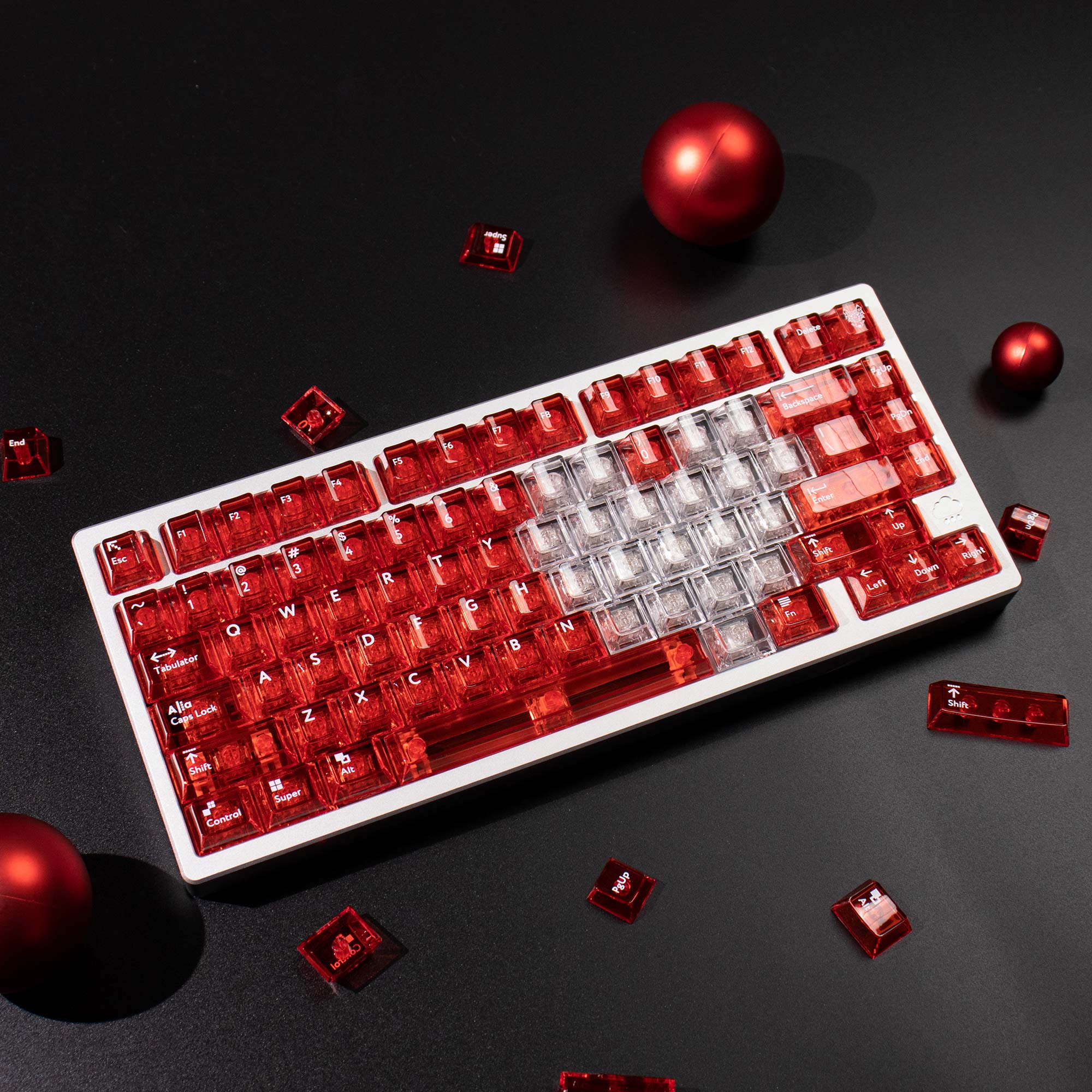 Aifei Keycap Cupid Heart Transparent 135 Keys PC Cherry Profile Set