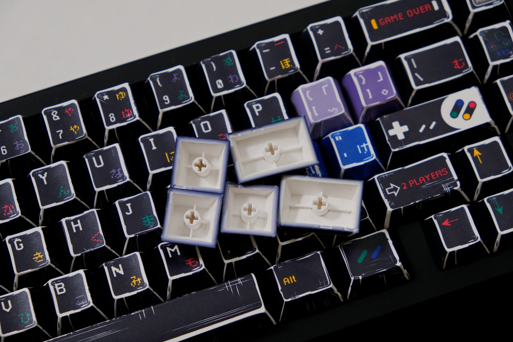 AiFei Comic SFC Black PBT Cherry Keycaps - AiFeiKeycap