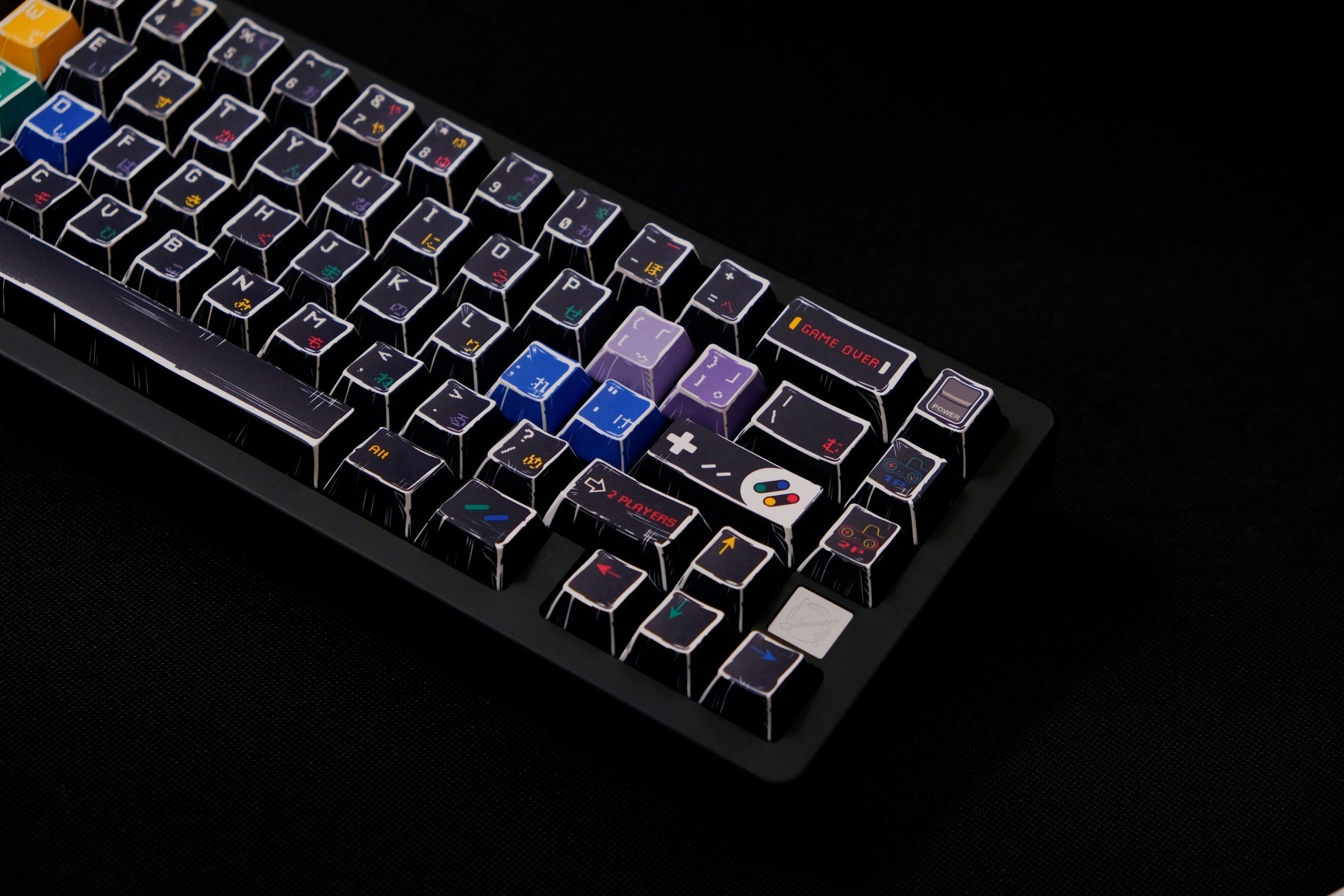 AiFei Comic SFC Black PBT Cherry Keycaps - AiFeiKeycap