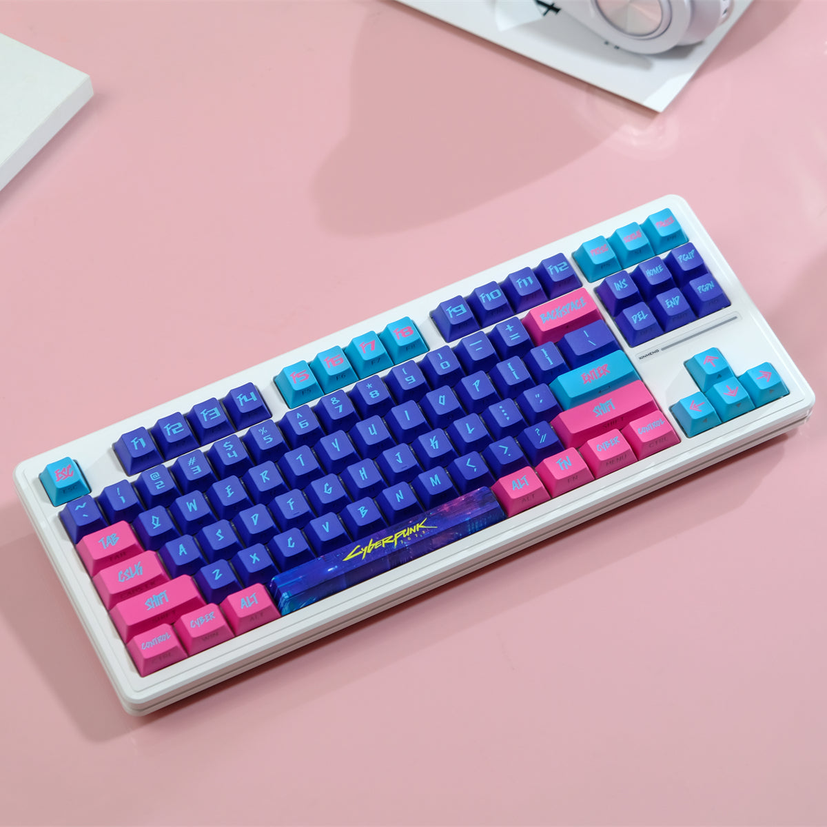 AiFei Pink Translucent 2077 PBT Cherry Keycaps - AiFeiKeycap