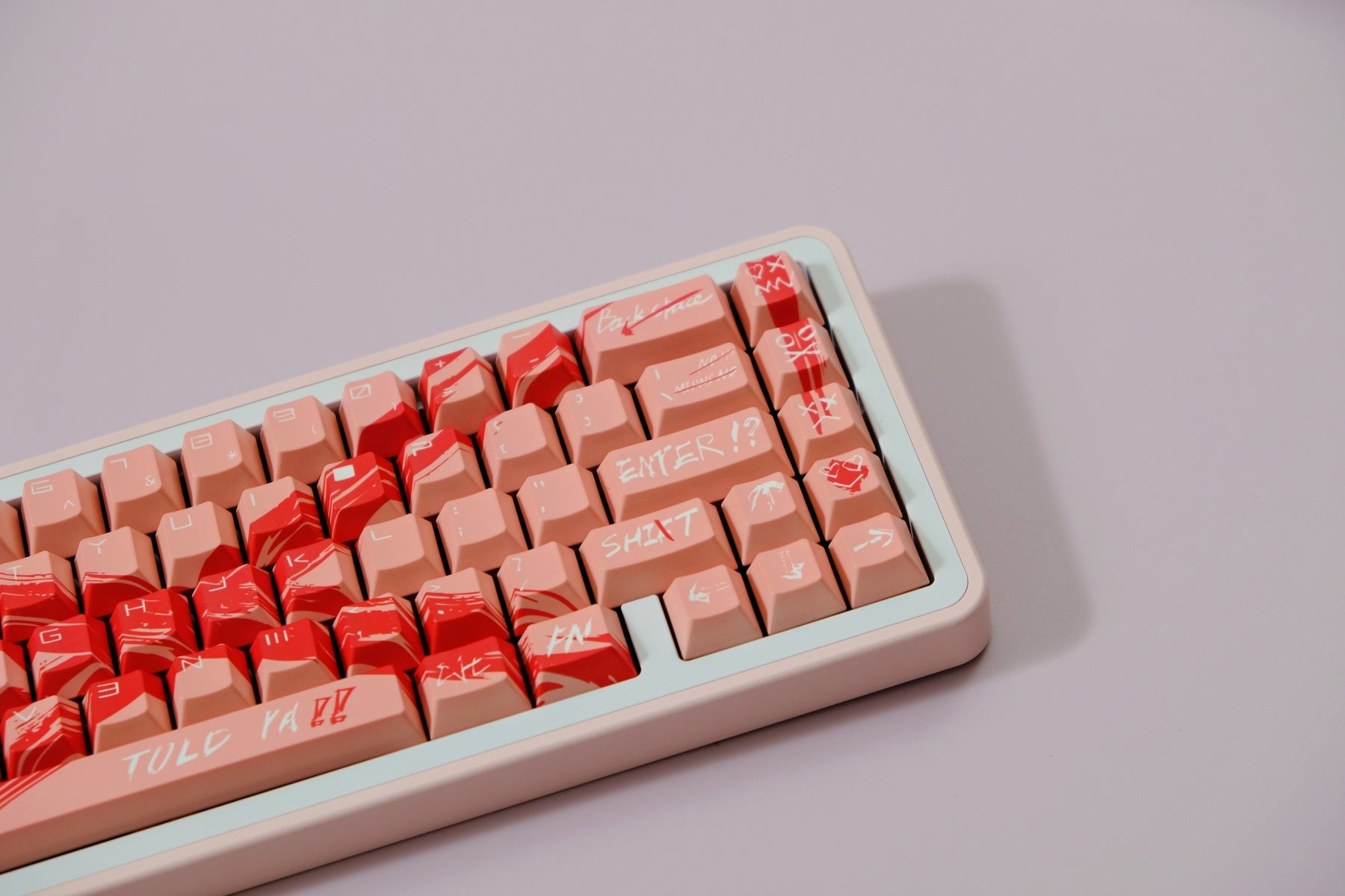 AiFei Invalid Oppose Pink PBT Cherry Keycaps - AiFeiKeycap