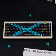 AiFei Invalid Oppose Black & Green PBT Cherry Keycaps - AiFeiKeycap